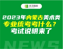 2023年内蒙古美术类专业统考考什么？考试说明来了