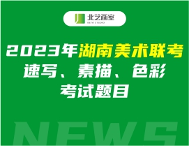 2023年湖南美术联考速写、素描、色彩考试题目