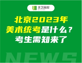 北京2023年美术统考是什么？考生需知来了