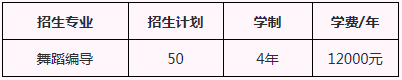 舞蹈编导面向部分省市招生50人