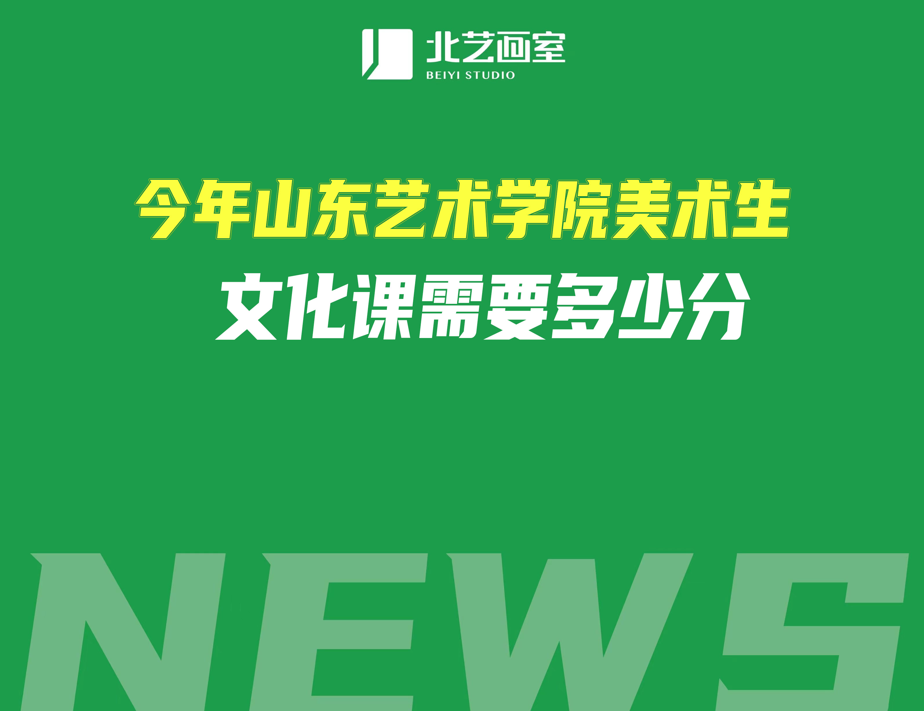 今年山东艺术学院美术生文化课需要多少分